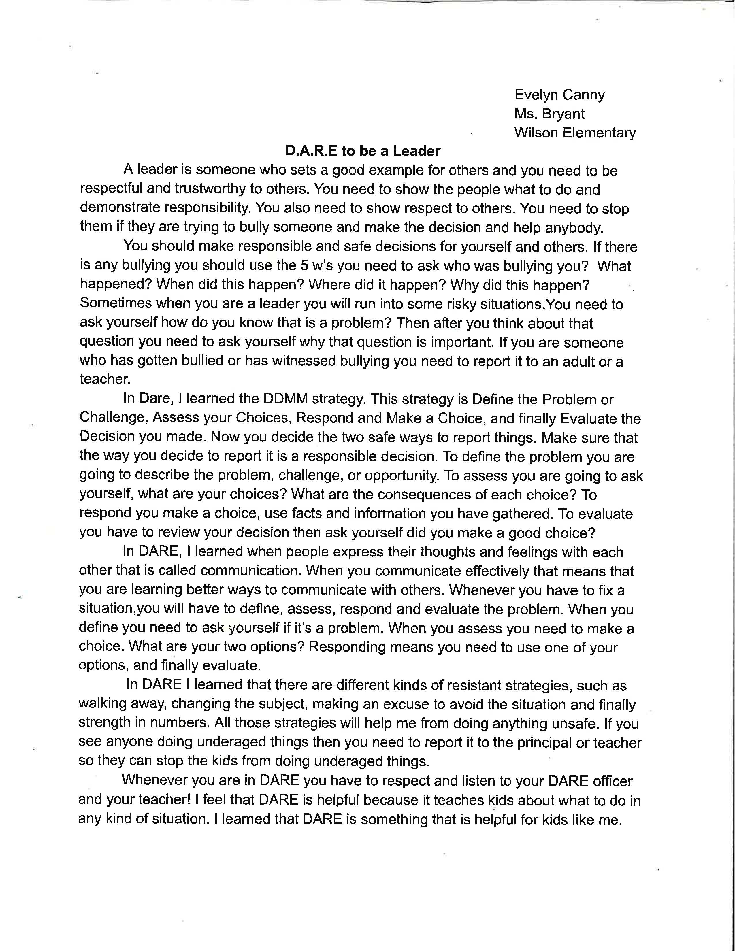 D.A.R.E. to be a Leader